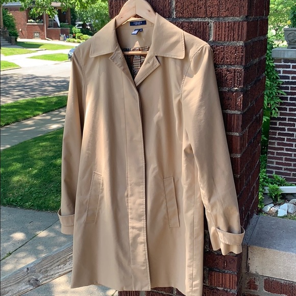 Chaps Jackets & Blazers - Chaps by Ralph Lauren khaki raincoat